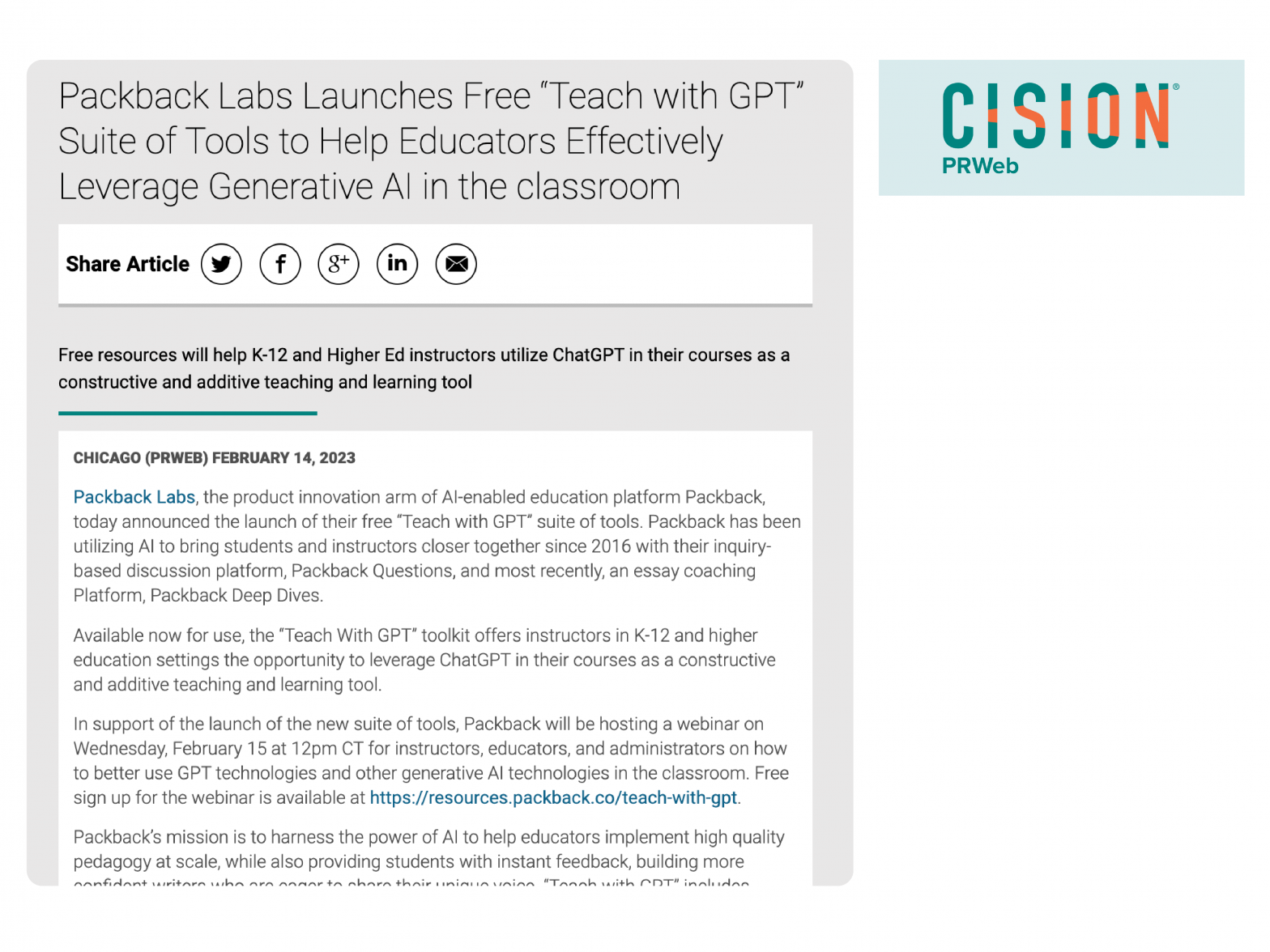 Learning Sites Press Releases