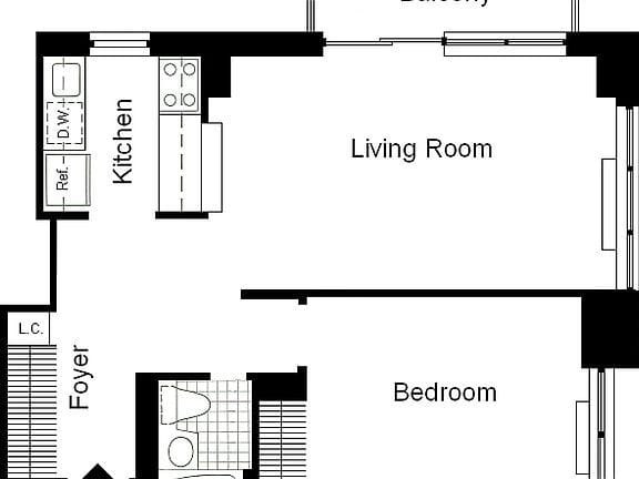 1-bedroom apartment in Midtown West 12