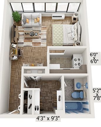 Studio apartment in Brighton 1