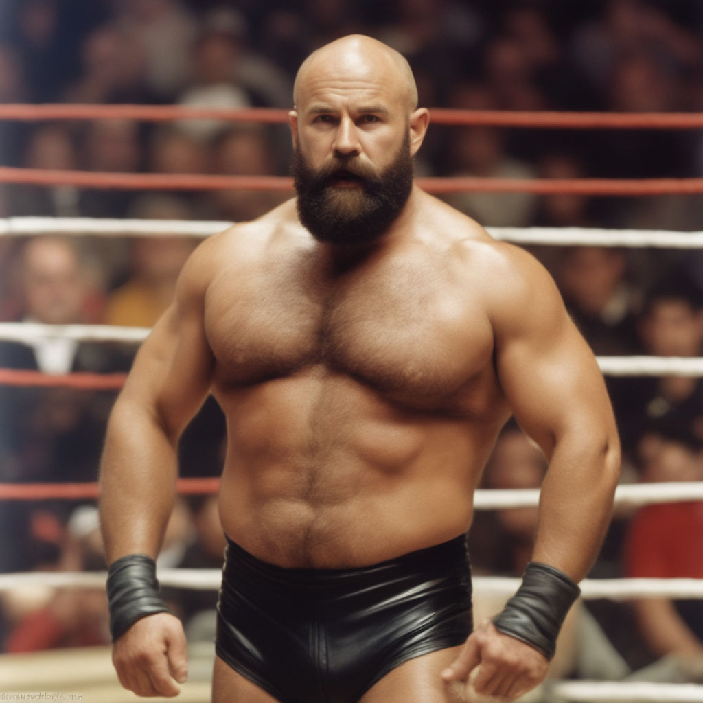 wrestler with big beard bald