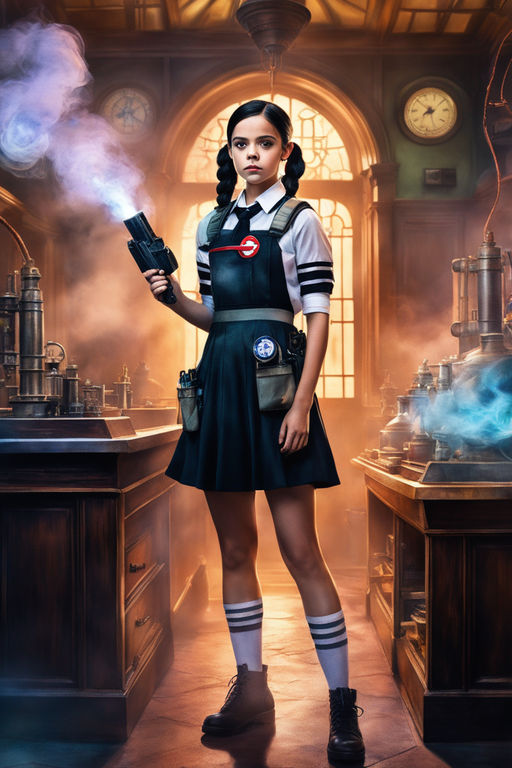 full body of a Wednesday Addams (Jenna Ortega) harvests poisonous herbs -  Playground