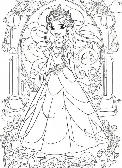 Princess Disney Coloring Book Pages for Adults / Kids -  -  Nourish Your Soul