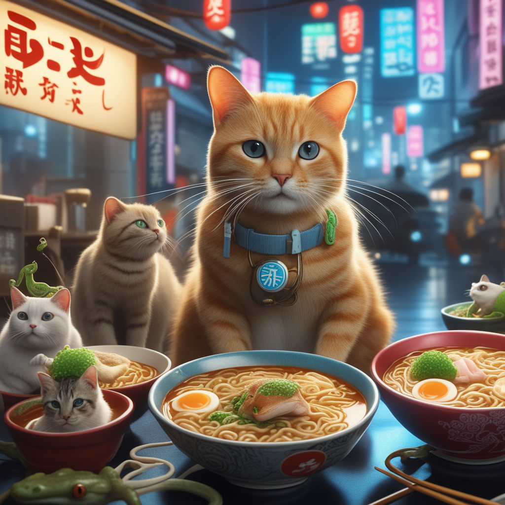 cat eating ramen cute kawaii kitten eating noodles Essential T