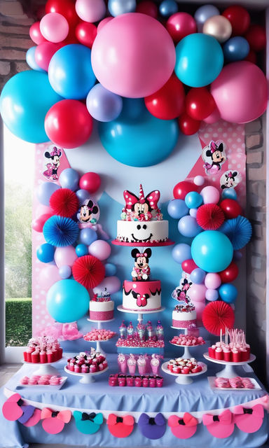 Minnie Mouse Cake Topper con arco rosa e orecchie Italy