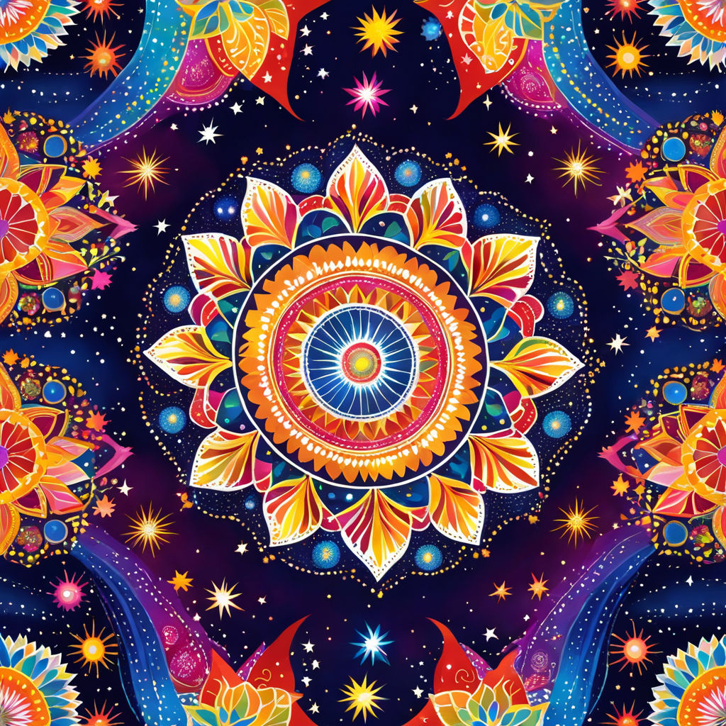 Beautiful Hippie Trippy Pattern Graphic by Lazy Sun · Creative Fabrica