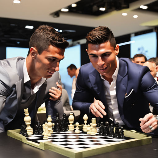 Lionel Messi Cristiano Ronaldo Chess Poster Tempered Glass 