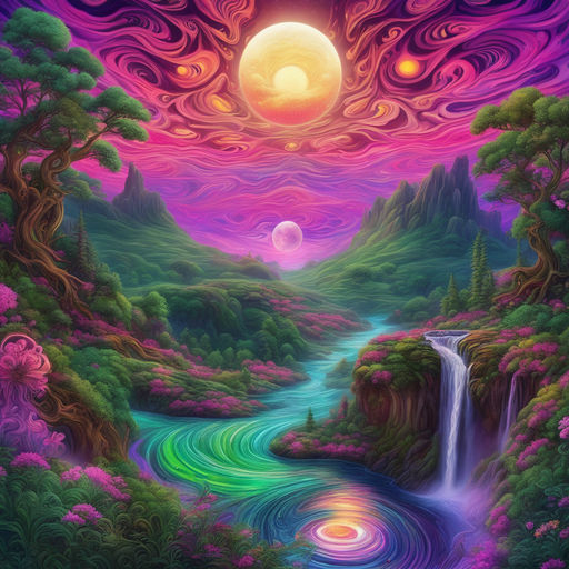 trippy acid pictures of nature