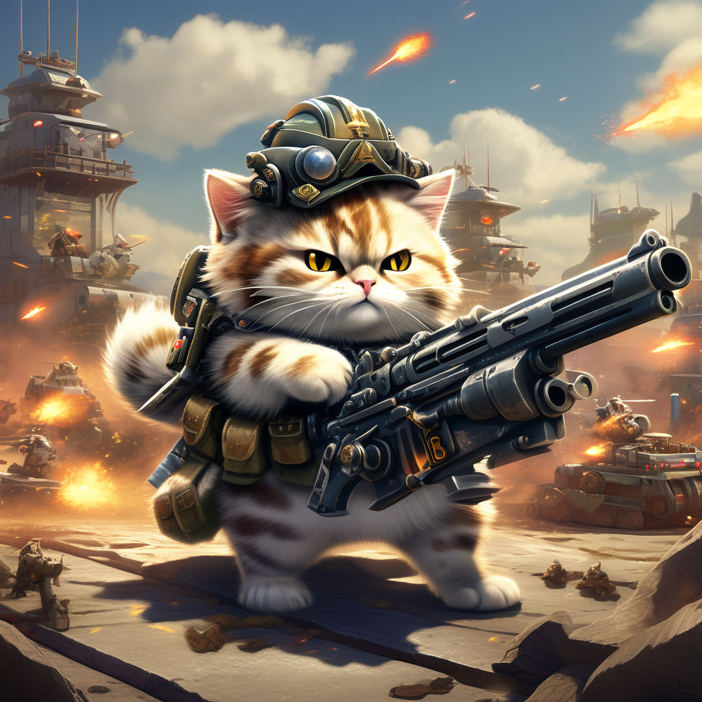 Battle cats of britain in world war 2 with guns - Playground