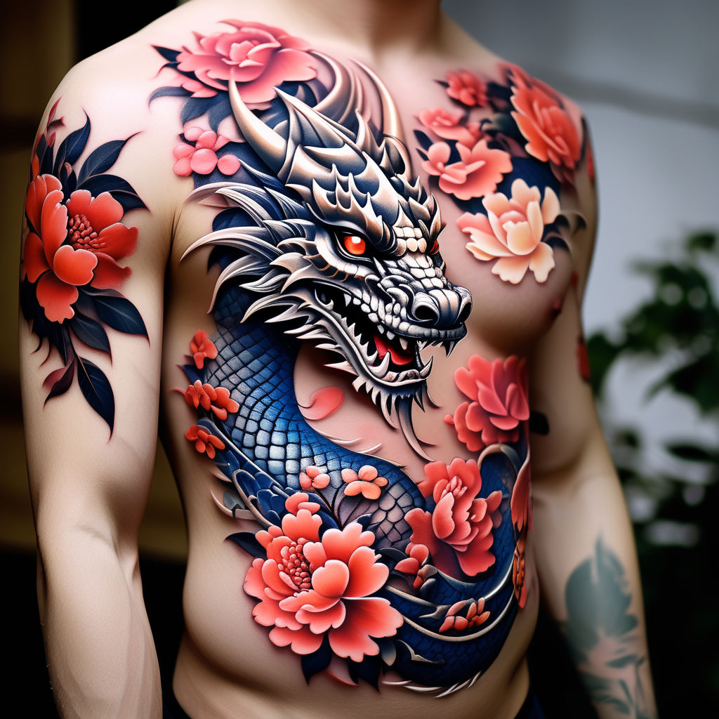 Chinese Dragon Chest Tattoo | Chinese temple – Chinese Temple