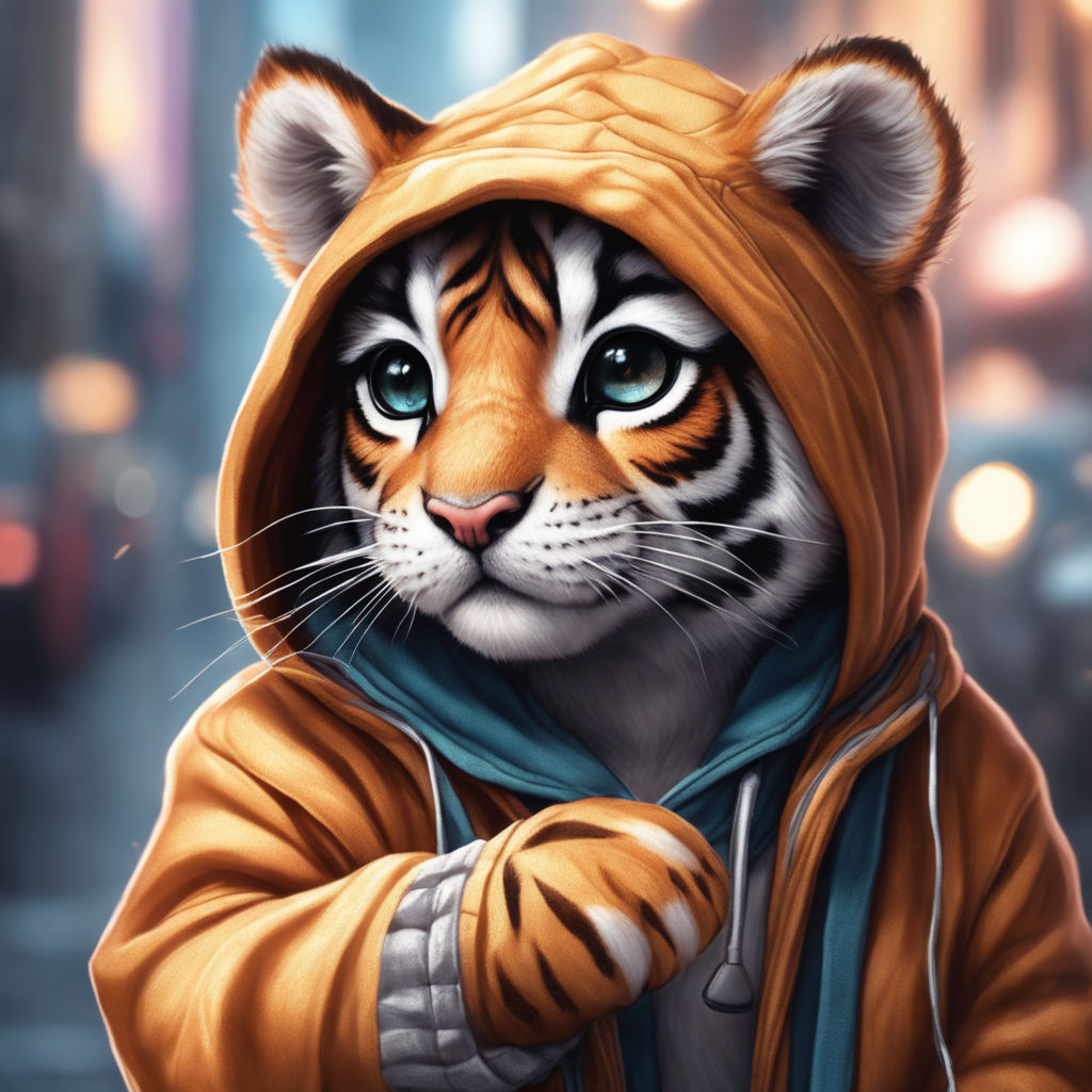 adorable cutie baby tiger with huge eyes acrtoon, hyperealistic, kawaii,  watercolor, savanah background - AI Generated Artwork - NightCafe Creator