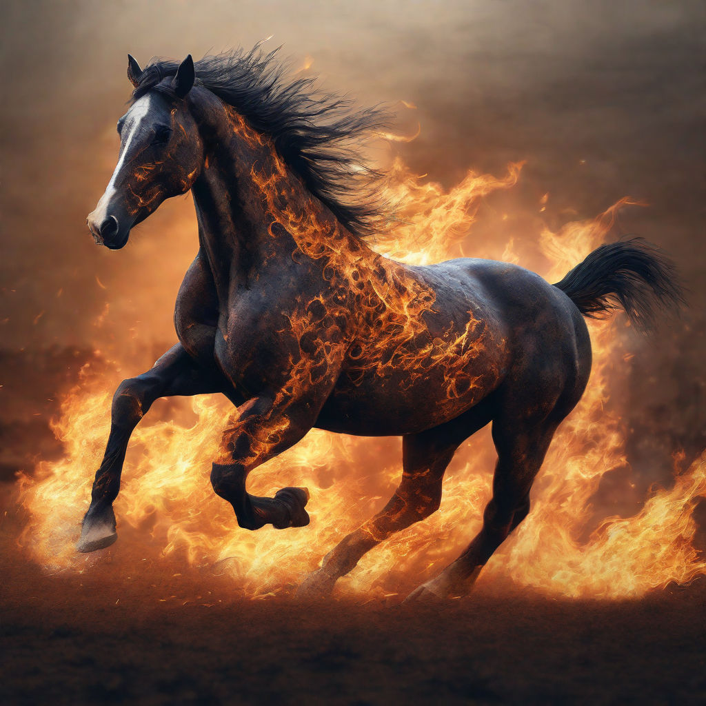 black running horses wallpaper