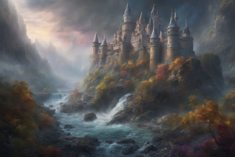 Castle Art, Fantasy Art, Mythical Art, Magical Art, Fantasy, castle art 