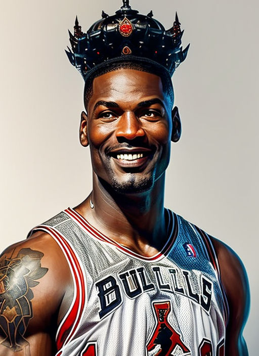High quality picture of lebron James being a king with a crown besides him  is Michael Jordan - Playground