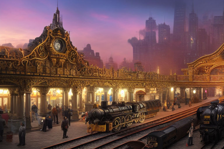 steampunk train station minecraft