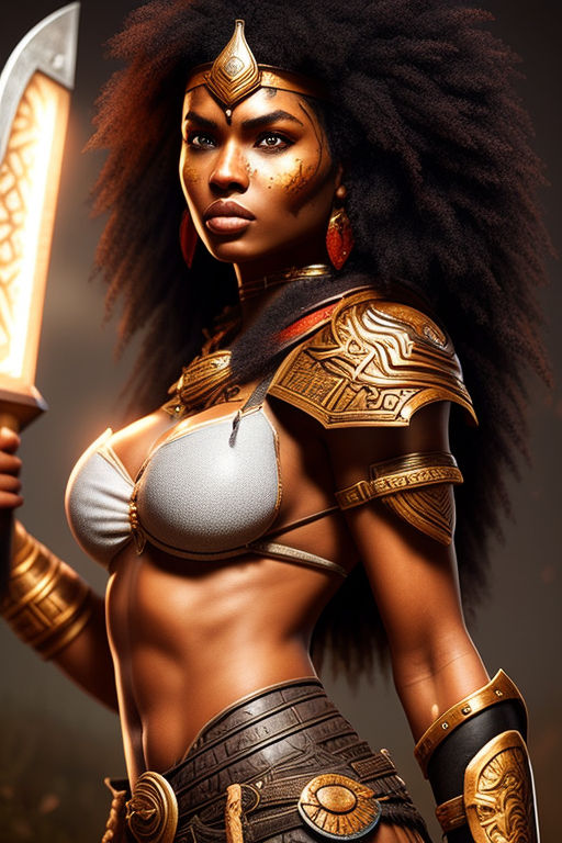 african warrior woman art