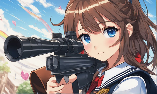 Anime girl, guns, HD phone wallpaper | Peakpx