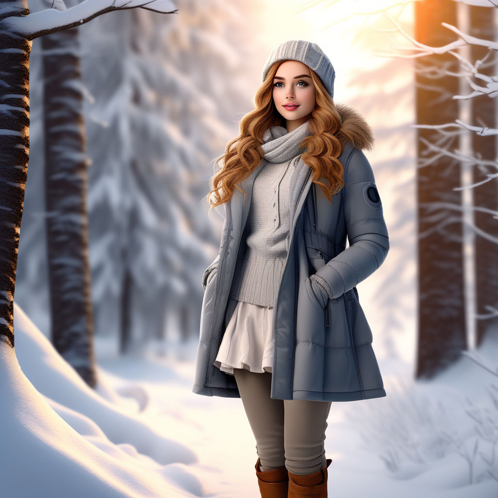 Winter Fashion: Design AI-generated winter fashion illustrations or outfit  ideas for the holiday season. Showcase stylish and cozy winter clothing  ensembles. - Playground