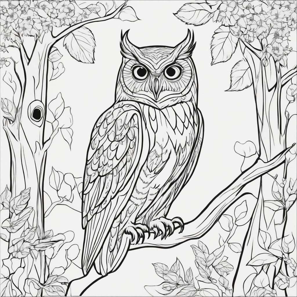 Owl Coloring Book For Kids Ages 8-12: Cute Owls Coloring Book