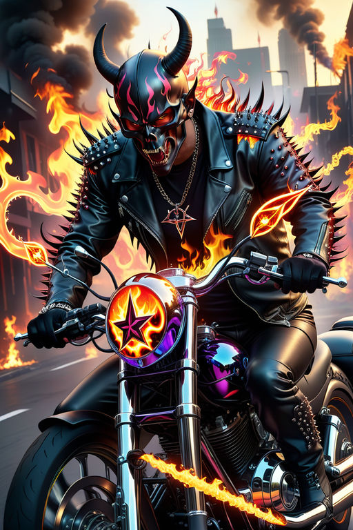 Cyberpunk Metallic Chrome Tattoo Biker Tattoo Demon Lucifer Chaos Gothic  (Epic) Royo) - Playground