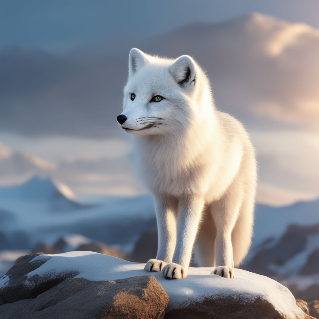 beautiful white fox