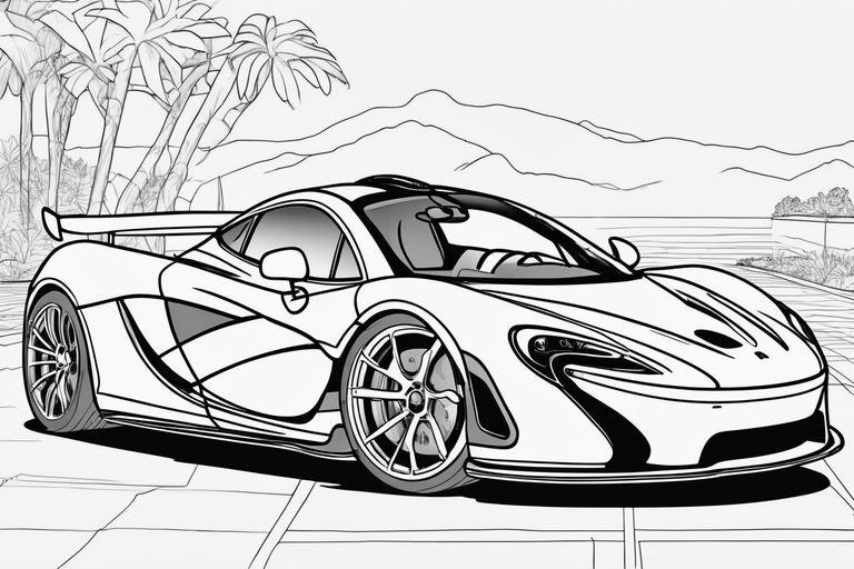 mclaren p1 coloring pages