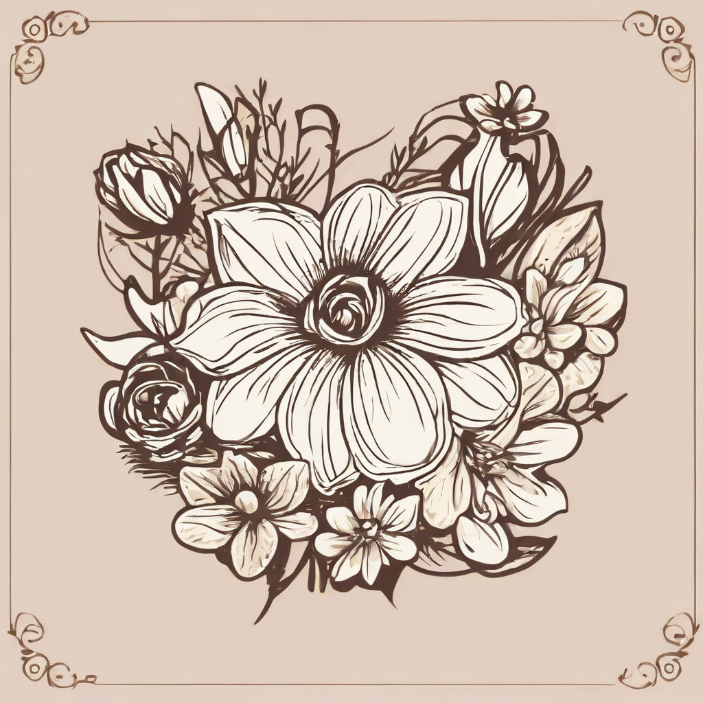 realistic flower sketch