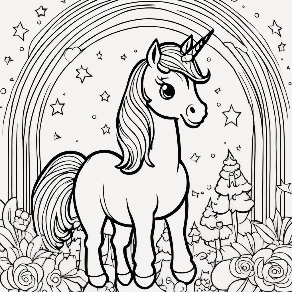 Unicorn Coloring Book: for Kids Ages 4-8 (US Edition) (Silly Bear Coloring  Books