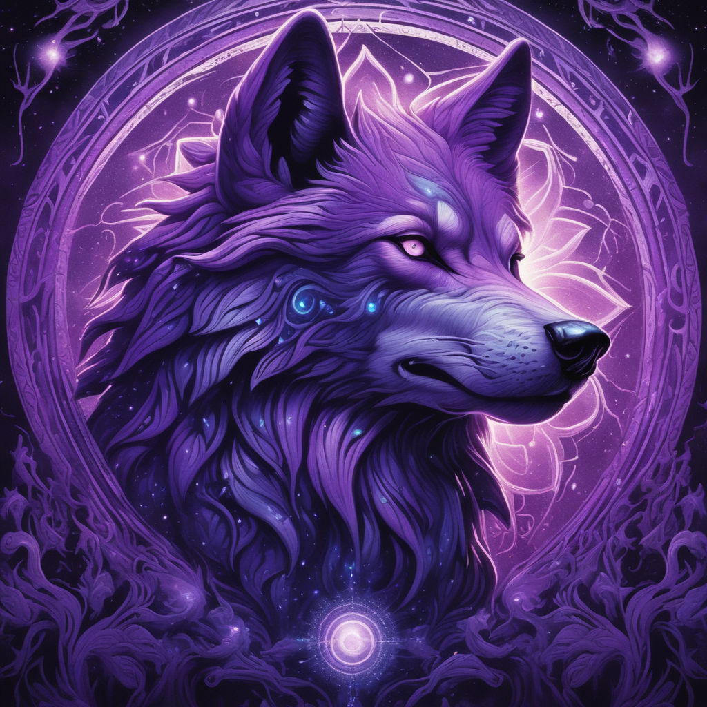 Kawaii Wolf Fantasy Background · Creative Fabrica