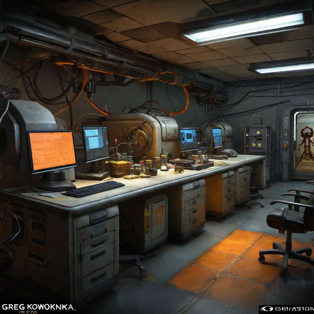 rusty walls space station crew quarters with bunker beds - Playground