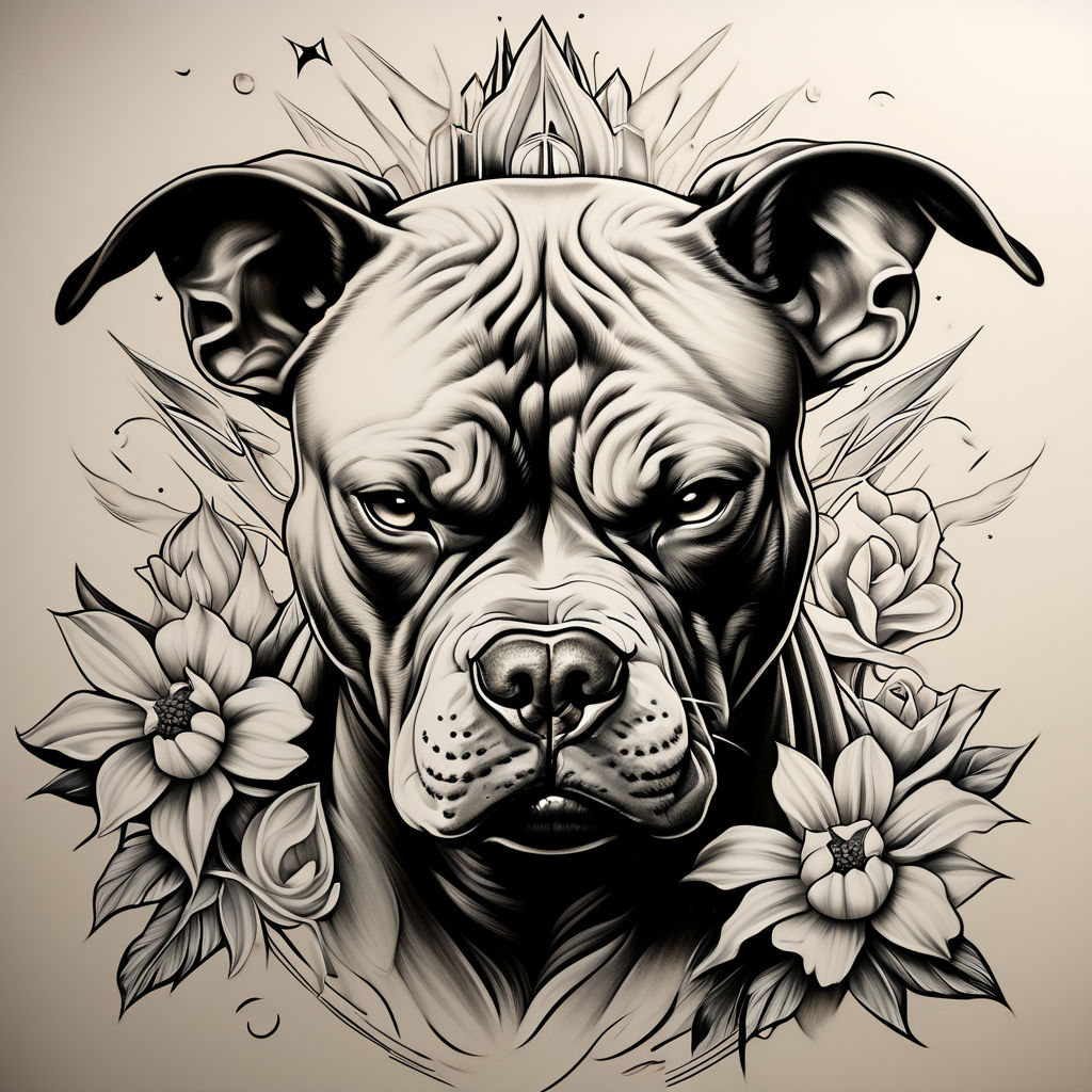 Angry Dog Growling Tattoo Design Vector Illustration Stock Vector by  ©illiahryhoriev 195506002