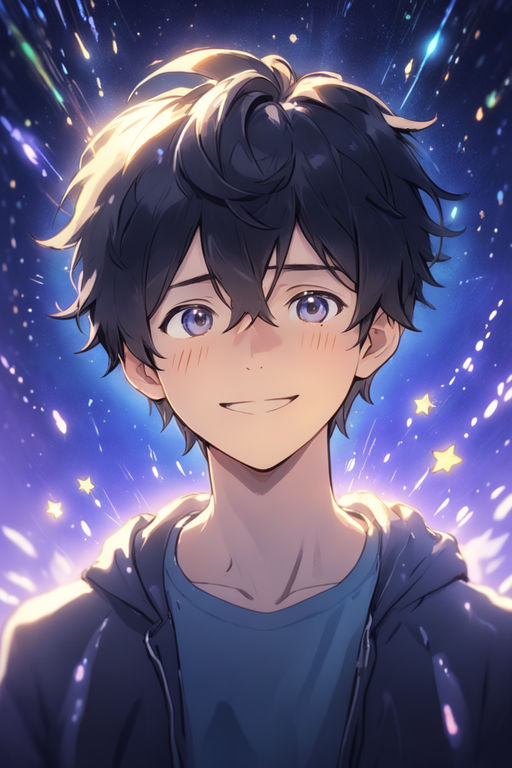 Anime boy smile