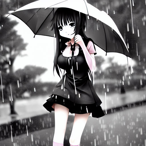 dark silhouette Anime girl - Playground