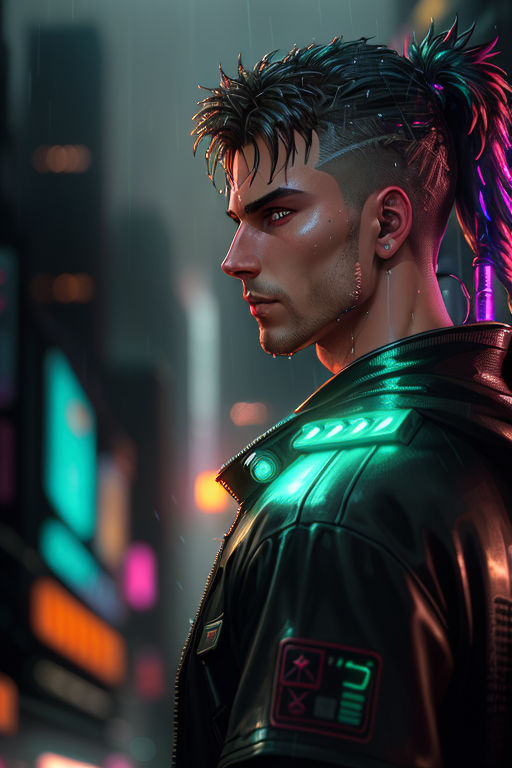 shadowrun; male; elf; punk ganger, mohawk  Shadowrun, Cyberpunk rpg, Sci  fi character art