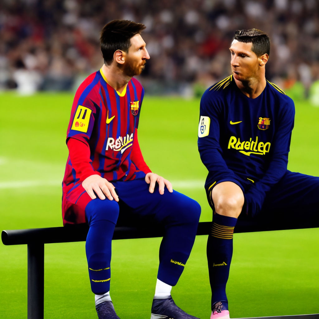 messi and cristiano ronaldo playing chess - Playground