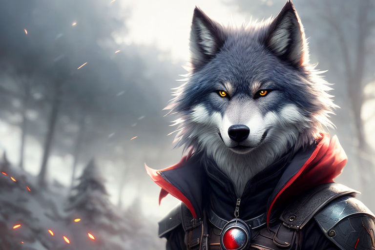 furry wolf wallpaper