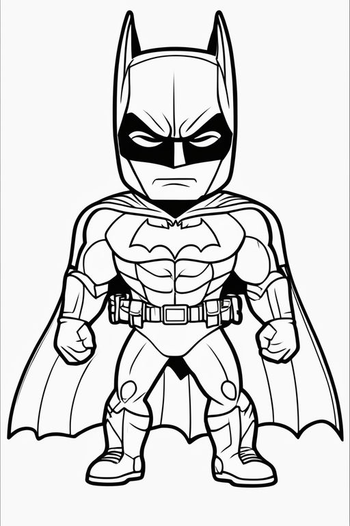 chibi batman coloring pages