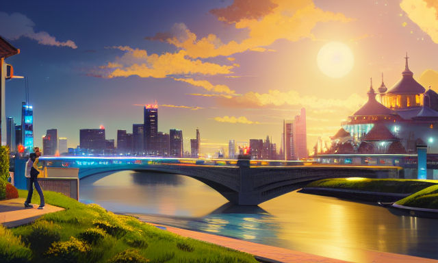 anime background scenery city