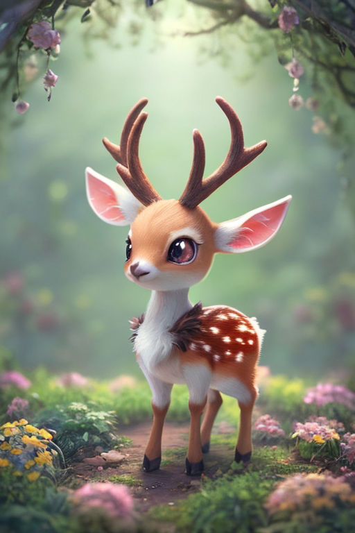 Wallpaper Cute little boy and deer 3840x2160 UHD 4K Picture Image