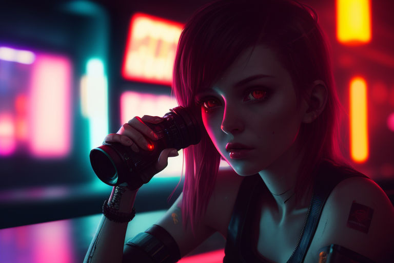 Cyberpunk Girl Futuristic Motorcycle Live Wallpaper - WallpaperWaifu