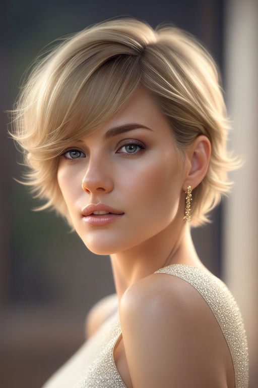 straight and smooth short bobcut blonde hair - Playground