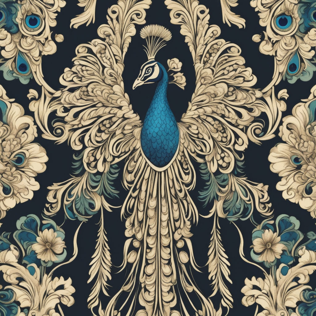 indian peacock background patterns