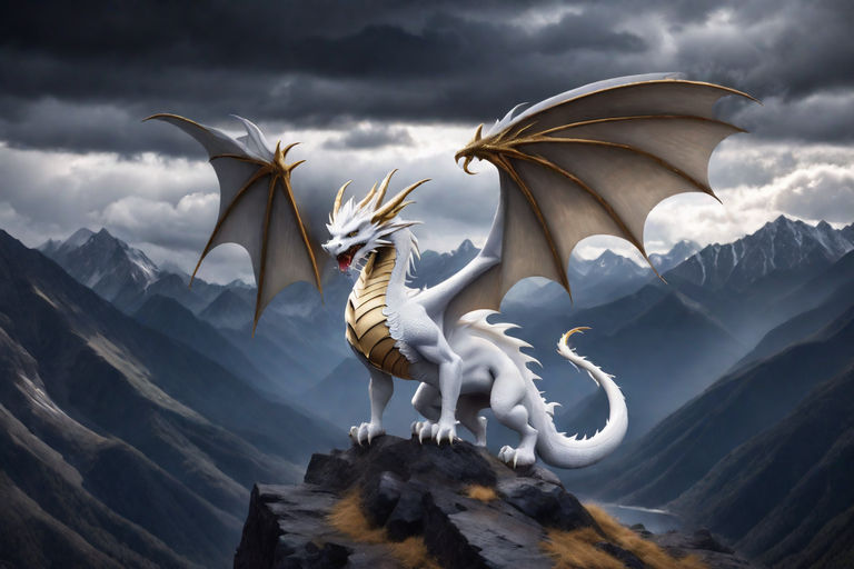 white dragon wallpaper