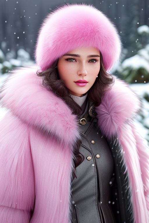 Fur hat  Fur coat, Pink fur coat, Fox fur coat