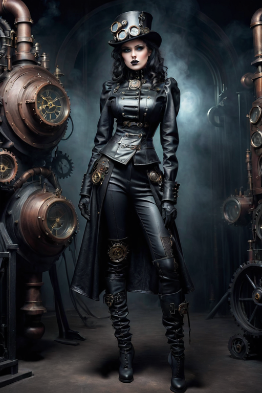 Black Steampunk Costume – Huntress – auralynne