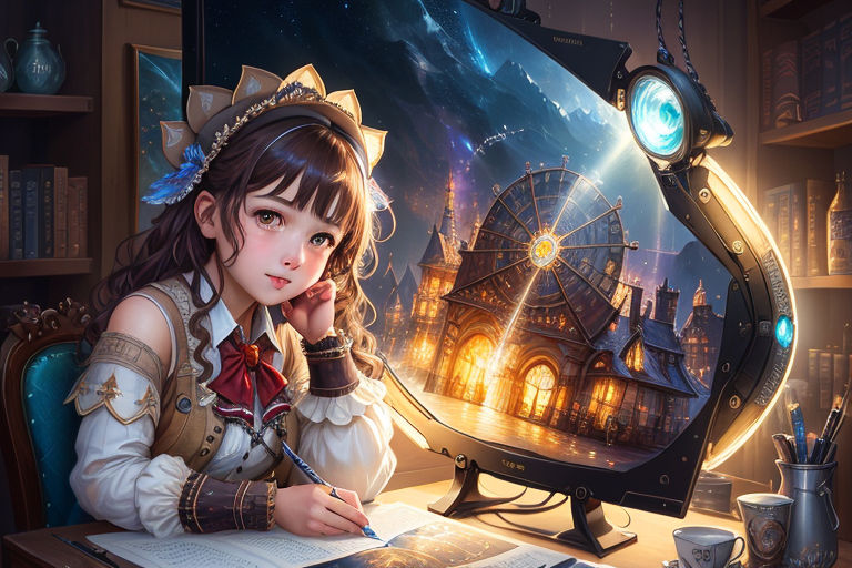 Oil painting, manga art, beautiful anime character, insanely detailed,  water color, pc wallpaper design, brushwork, 4k, full hd, ultra hd, perfect  composition, perfect lights, cinematic, anime style, anime style, perfect  lighting, motivational