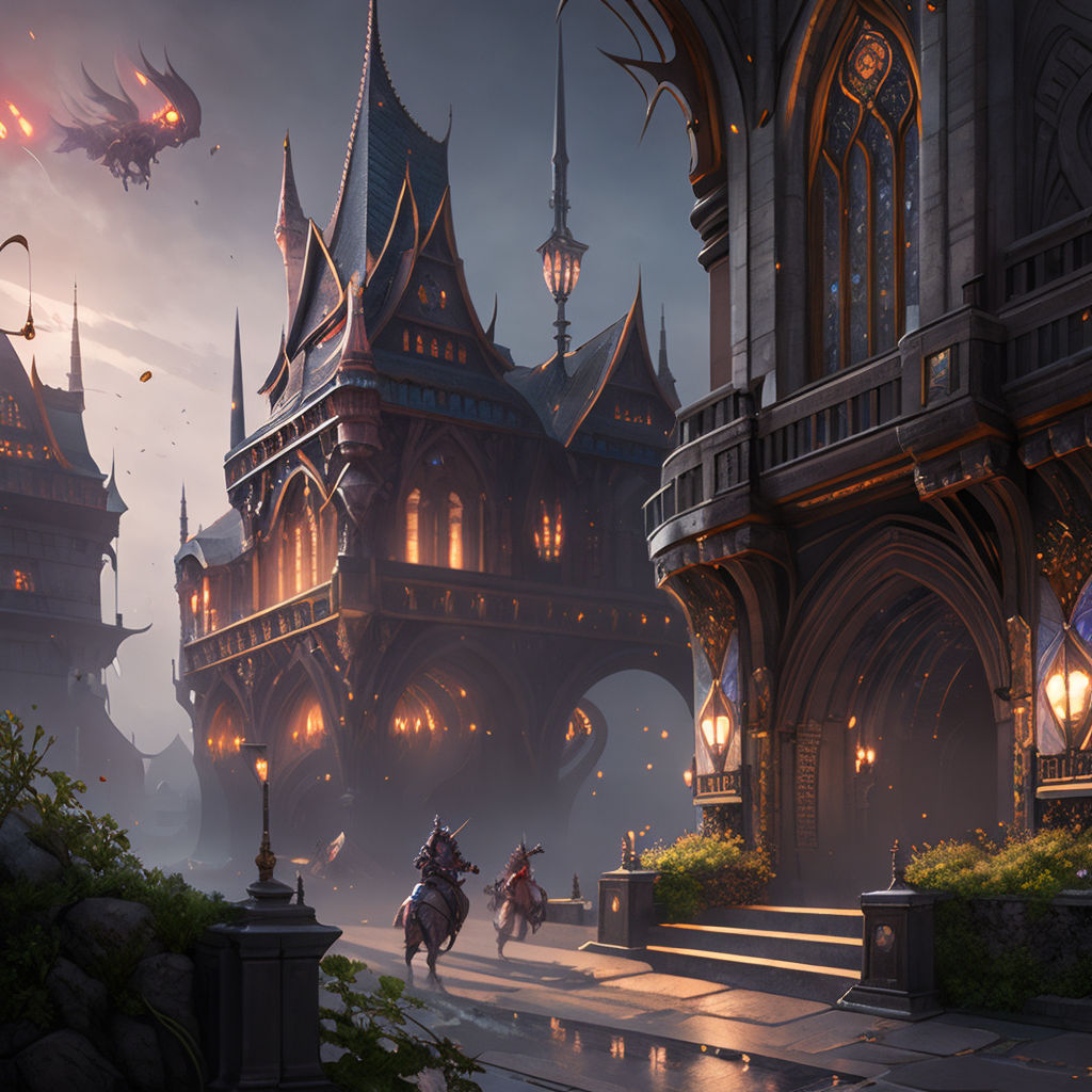 Fantasy Elven royal Palace artwork beautiful concept art CryEngine