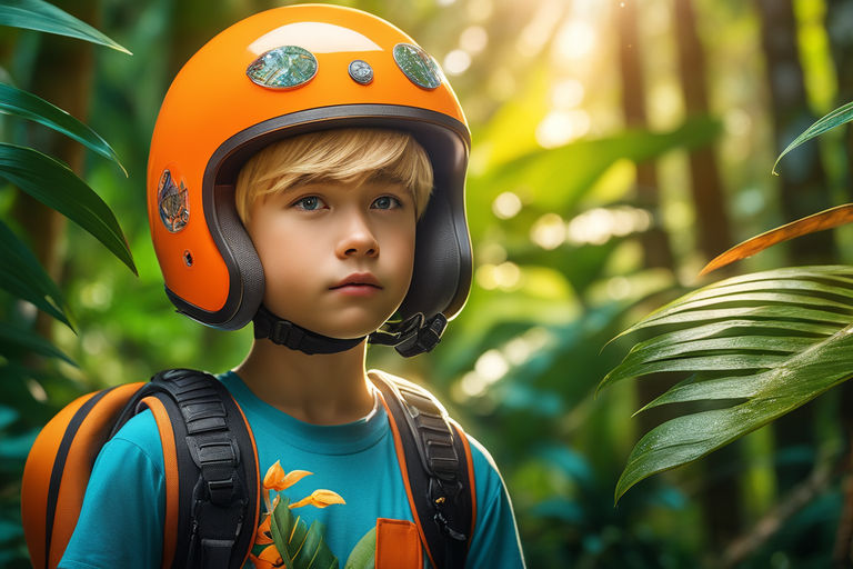 fashion smile tomboy wearing a cannabis helmet gucci - Playground