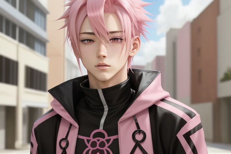 Anime Midjourney Prompt: Create Your Own Pink Haired Boy Character –  Socialdraft
