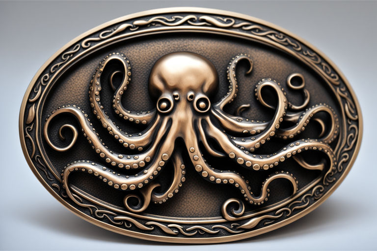 Steampunk Kraken Belt Buckle Neo Nautical Inspired With