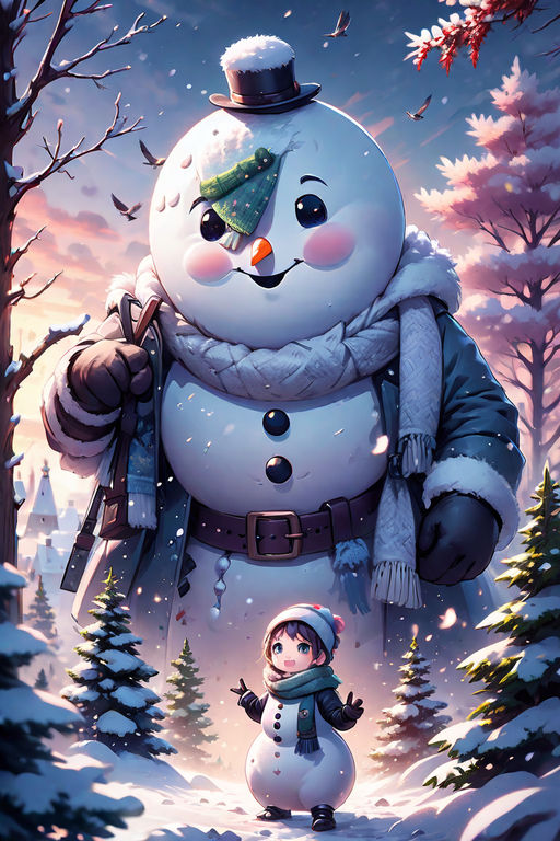 Anime Thick Hand Painted Snowman Girl Original Illustration Png, Man,  Thick, Hand Painted PNG Transparent Background And Clipart Image For Free  Download - Lovepik | 611471826